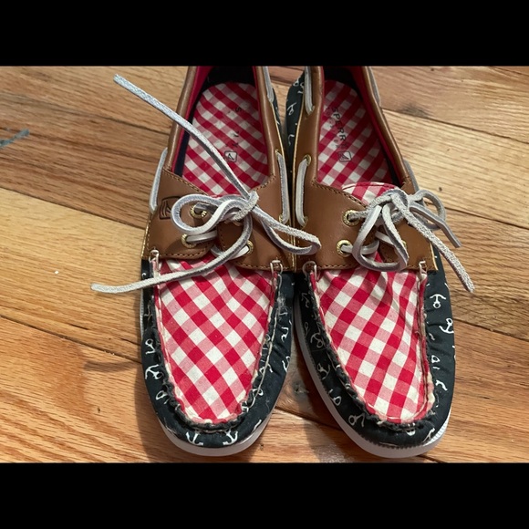 Sperry Shoes - Sperry red white and blue boat shoes size 8.5